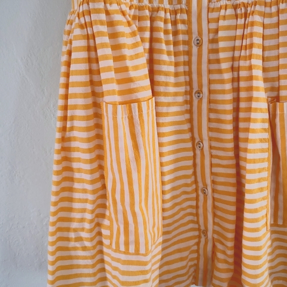 Samantha Pleet Sunbeam Dress, Yellow and White Striped Sun Dress, XS - Picture 4 of 6